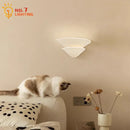 GobekUsa Cream Wind LED Gypsum Wall Lamp - Semi-round Umbrella Design