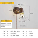 GobekUsa Japanese Walnut Wood Wall Lamp with Zipper Switch for Bedroom or Hallway