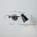 GobekUsa Black Iron LED Wall Sconce for Home Decor - Modern Nordic Style