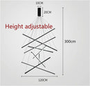 GobekUsa Black Stair LED Chandelier: Modern Long Line Ceiling Pendant Light for Hall Living Room