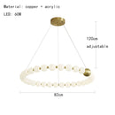 GobekUsa Brass Round LED Pendant Lights Adjustable Wire Copper Aluminium Lamps
