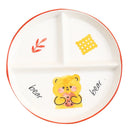GobekUsa Kids Cartoon Grid Plate - Fun & Functional Divider Dish for Breakfast & Snacks