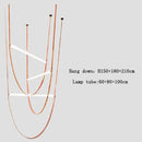 GobekUsa Leather Belt Chandelier: Modern Glass Tube Designer Lighting for Home, Restaurant & Villa