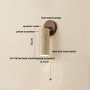 GobekUsa LED Wall Sconce Iron Rotate Kitchen Bedroom Hallway Yellow Travertine Wood Mirror Light