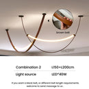 GobekUsa Designer LED Tube Suspension Chandelier for Living Room and Bar