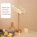 GobekUsa Butterfly Gold Acrylic LED Desk Lamp for Artful Living Room Night Light