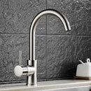 GobekUsa Brass Kitchen Faucet 360 Rotate Swivel Sink Mixer - Black, Single Hole