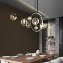 GobekUsa Glass Bubble Chandelier: Modern Nordic LED Pendant Lighting for Dining Room & Kitchen