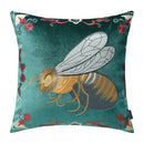 GobekUsa Bee Embroidery Cushion Cover - Exquisite Animal Design for Sofa Decor