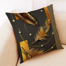 GobekUsa Ginkgo Leaves Linen Cushion Cover for Modern Home Decor & Living Room