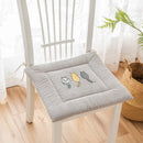 GobekUsa Cartoon Embroidered Seat Cushion - Non Slip Dining Chair Pad for Home & Office
