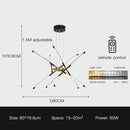GobekUsa Linen Ceiling Chandelier: Black Gold Pendant Lamp for Home, Office, or Restaurant