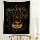 GobekUsa Cat Coven Witchcraft Tapestry Wall Hanging - Mysterious Black Decor Tapestries
