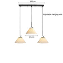 GobekUsa Cream LED Pendant Light Nordic Pleated Chandelier for Home Decoration