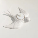 GobekUsa Golden Bird Ceramic Candle Holder Tray Wedding Decoration