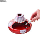 GobekUsa Cartoon Volcanic Ceramic Ashtray with Lid Desk Decoration Windproof Ashtray