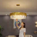 GobekUsa Gold Black Crystal Chandeliers LED Ceiling Light for Luxe Living & Hospitality