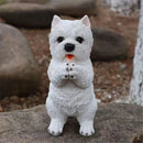 GobekUsa Dog Sculpture for Home Decor - Lifelike Resin Pup Figurine Craft