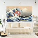 GobekUsa Great Wave Off Kanagawa Tapestry: Japanese Wall Hanging for Aesthetic Home Decor