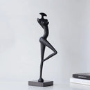 GobekUsa Abstract Black Metal Female Figure Sculpture Home Decor Accessory