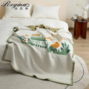 GobekUsa Kawaii Bee Pattern Cozy Blanket - Super Soft White Spot Edge Design