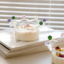 GobekUsa Clear Glass Fruit Bowl Plate Snack Dish Cake Dessert Cup Large Capacity
