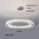 GobekUsa Crystal LED Ceiling Chandelier: Modern Dimmable Lighting Fixture for Stylish Home Decor