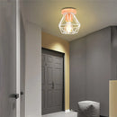 GobekUsa Iron Wood E27 Ceiling Light: Modern Nordic Mini Lamp for Living Room and Bedroom