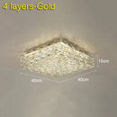 GobekUsa Crystal Ceiling Lamp: Modern Minimalist Indoor LED Lighting for Living Room, Dining & Bedroom