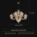 GobekUsa Crystal Dining Room Chandelier: Elegant European Style Living Room Lamp, Bedroom Decor