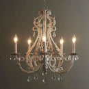GobekUsa Iron Crystal Chandelier for Living Room Dining Bedroom E14 Lighting