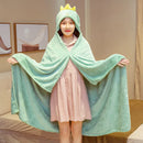 GobekUsa Cozy Cartoon Hooded Cape Blanket for Winter Nap, Office, and Home Office Warmth