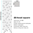 GobekUsa Crystal Ball LED Chandelier for Modern Living Room & Bedroom décor