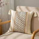 GobekUsa Bohemian Style Fringed Throw Pillow Cover for Living Room Sofa
