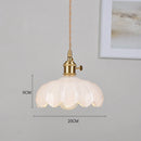 Vintage Shanghai Glass Pendant Light in Green or White