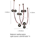 GobekUsa Leather Chandeliers 2023 LED Minimalist Home Decor Lighting for Living Room