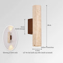 GobekUsa Black Travertine LED Wall Lights Modern Home Decoration Bedside Lamps