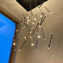 GobekUsa LED Chandelier: Luxury Indoor Lighting for Living Room, Hall, Staircase