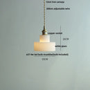 GobekUsa Clear Glass Copper LED Pendant Lamp for Home Decor and Lighting