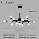 GobekUsa Glass Ball Pendant Chandelier for Living Room Bedroom Dining Room