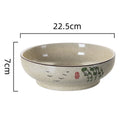 GobekUsa 9" Retro Ceramic Ramen Noodle Bowl - Japanese Style Soup Bowl for Pickled Cabbage Fish