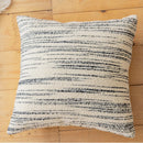 GobekUsa Comfort Woolen Pillow Cover Beige Black Striped 45*45 Luxe Plush Home Décor