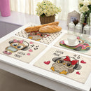 GobekUsa Cute Owl Animal Placemat Music Bird Kitchen Dining Table Mats Coaster Bowl Cup Mat
