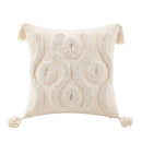 GobekUsa Geometric Tufted Cushion Cover Beige Patchwork Pillow Covers Wabi-sabi Style
