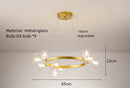 GobekUsa Glass Chandelier G9 Hanging Light for Living Room Bedroom Decor