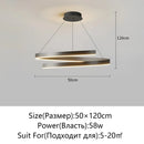 GobekUsa Black/White Spiral Chandelier for Living Dining Kitchen. Trendy Round Indoor Lighting Fixture.
