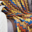 GobekUsa Knitted Striped Sofa Blanket