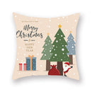 GobekUsa Christmas Santa Elk Pillowcase 45x45cm for Sofa Chair Decor