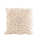 GobekUsa 3D Velvet Flower Pillow Covers in Yellow Beige 45x45cm