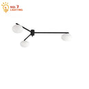 GobekUsa Black/Gold Lustre Copper Ceiling LED Modern Light Fixture for Living Room/Kitchen/Balcony